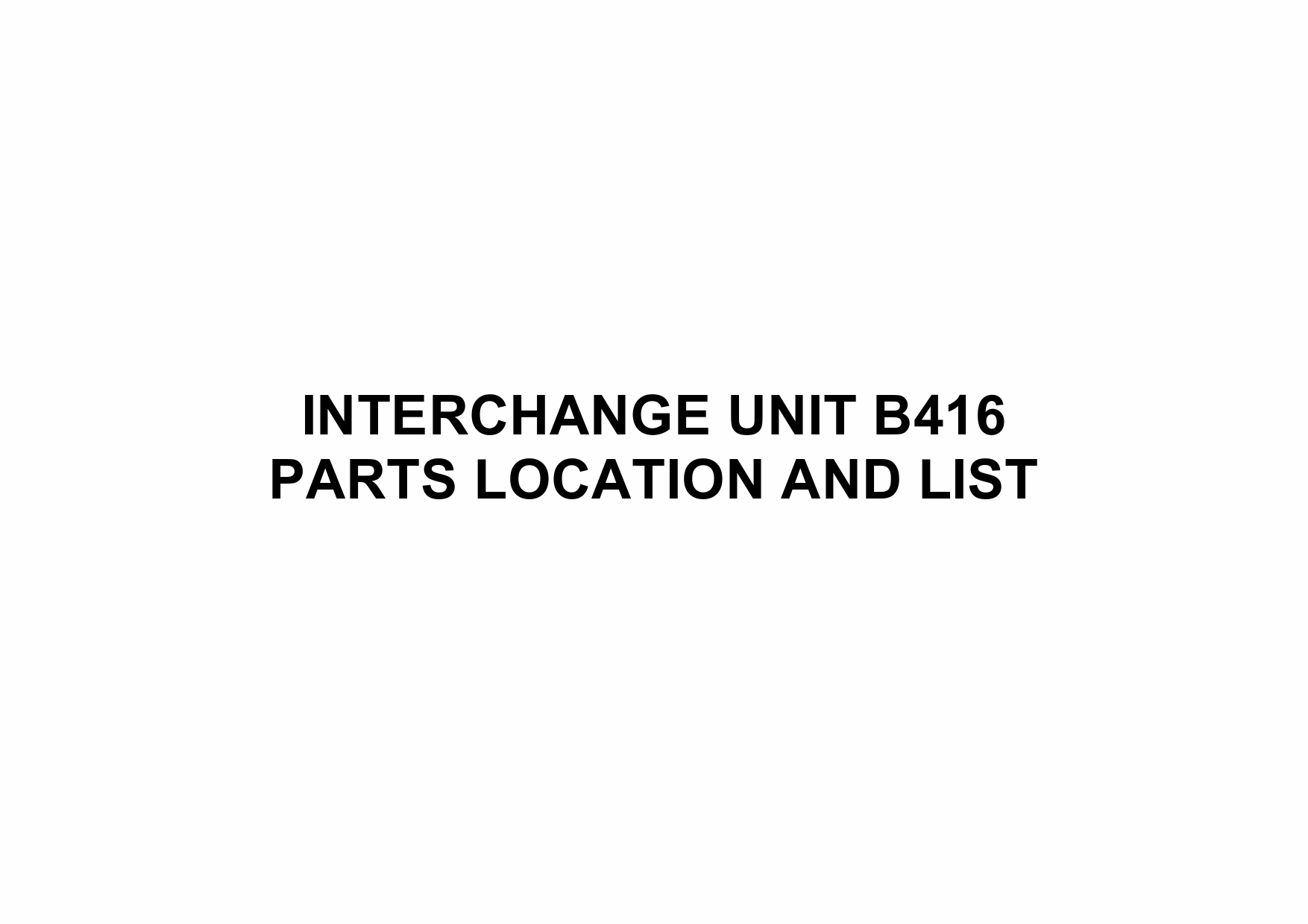 RICOH Options B416 INTERCHANGE-UNIT Parts Catalog PDF download-1